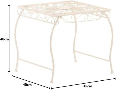 CLP Eisentisch Zarina in nostalgischem Design I Robuster Gartentisch mit kunstvollen Verzierungen, F