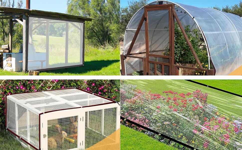 Plane Transparent mit Ösen,2.5X4m Plane Wasserdicht,Plane Durchsichtig für Aussenbereich,PVC Terrass