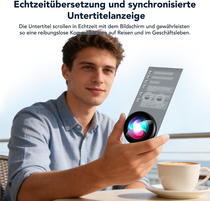 Z01 KI Sprachübersetzer &amp; Übersetzer – Tragbares Übersetzungsgerät mit HD-Touchscreen, Translator fü