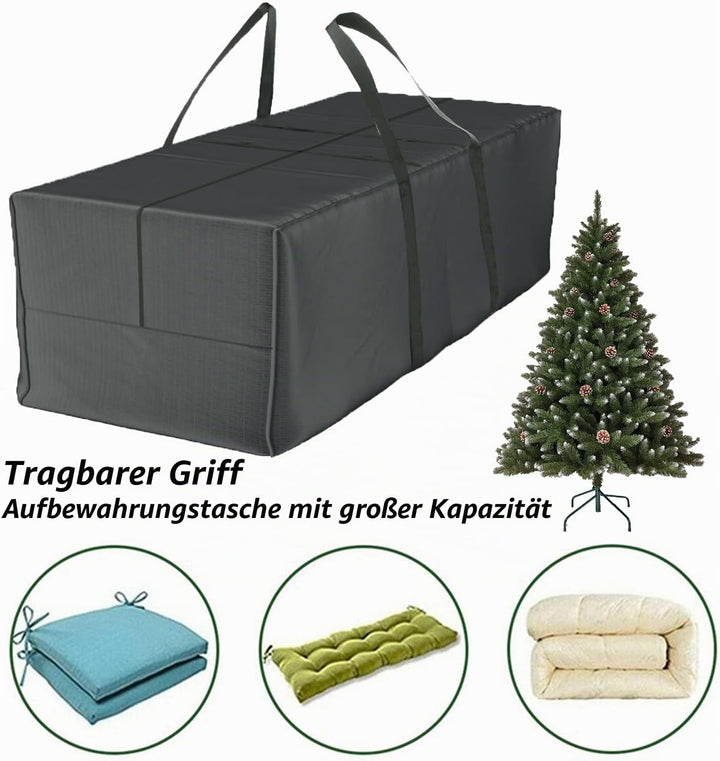Aufbewahrungstasche Deluxe XXL (175x80x60 cm) und Schutzhülle für Auflagen - Gartenauflagen Aufbewah
