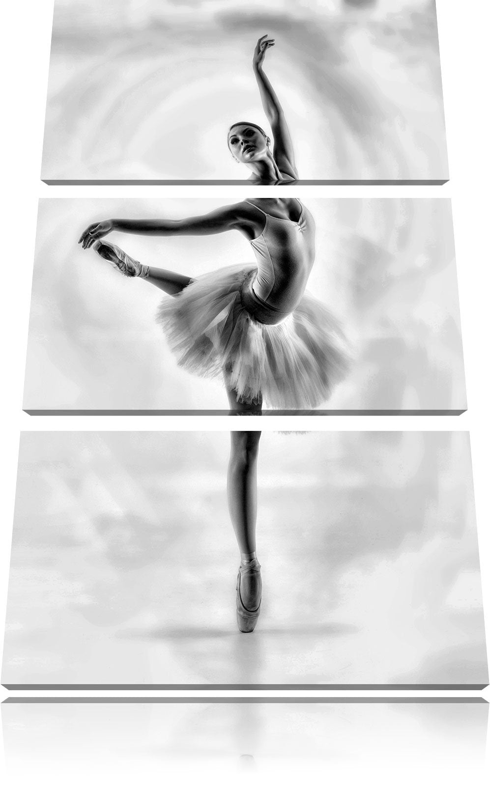 Pixxprint Ästhetische Ballerina als Leinwandbild/Grösse: 3 Teilig (120x80 cm) cm/Wandbild/Kunstdruck