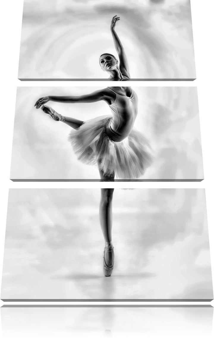 Pixxprint Ästhetische Ballerina als Leinwandbild/Grösse: 3 Teilig (120x80 cm) cm/Wandbild/Kunstdruck