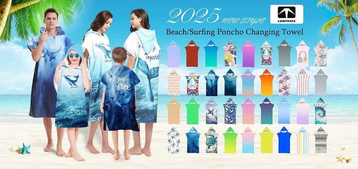 Schnelltrocknender Surfponcho, Wickeltuch, Bademantel, Sporthandtücher für Schwimmer, Hoodie für Kin