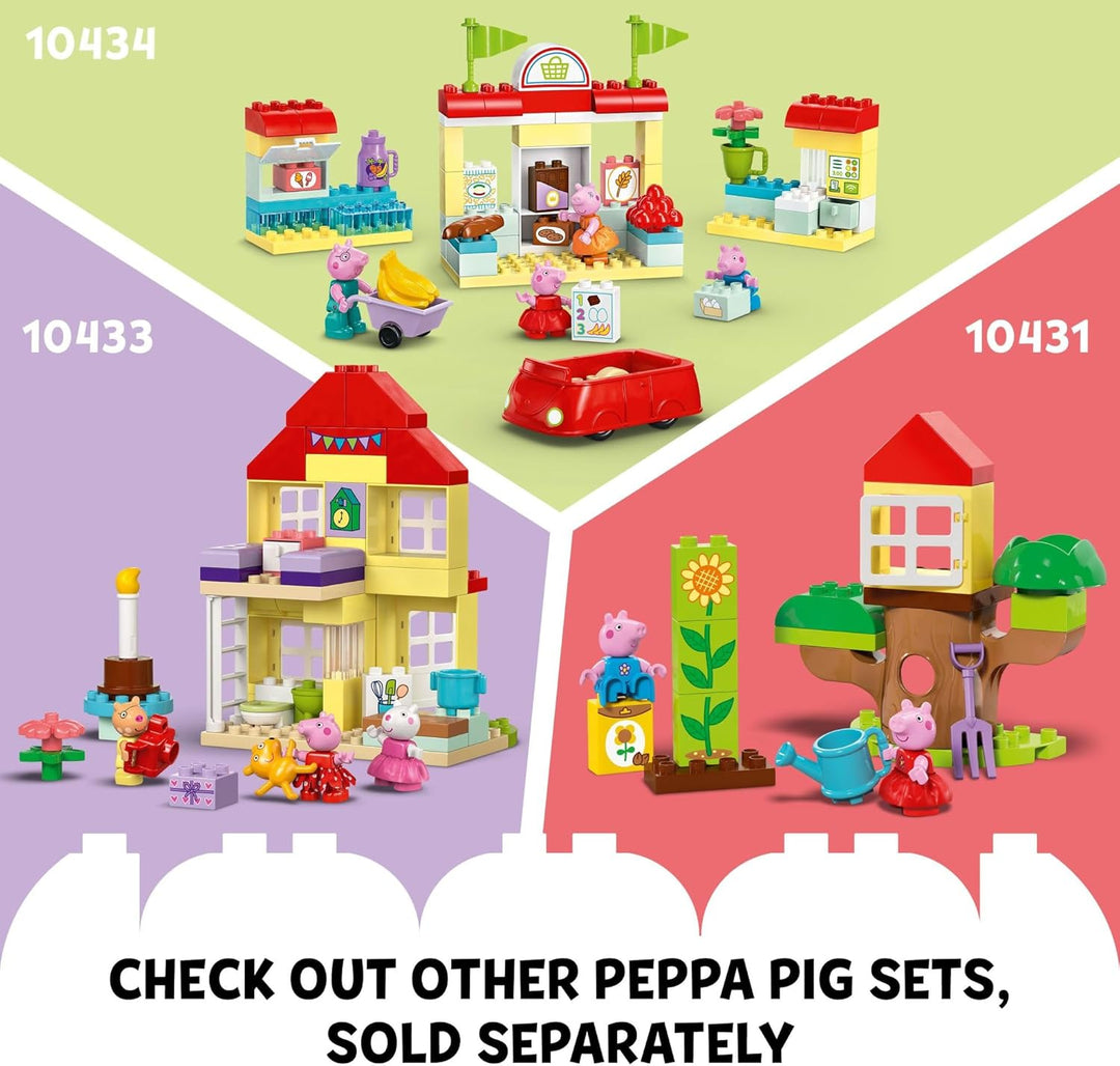 LEGO DUPLO 10432 Peppa Pig Bootsausflug Badespielzeug, Baustein-Lernset für Vorschulkinder mit 2 Pep