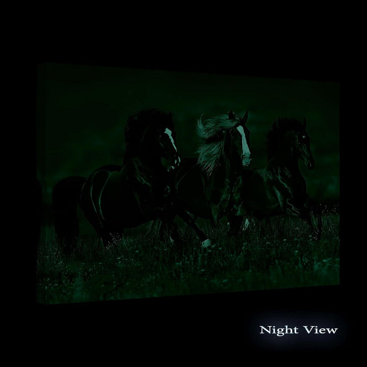 Startonight Bilder Pferderennen auf dem Feld - Leinwandbilder Moderne Kunst - Tiere Wanddeko Kunstdr