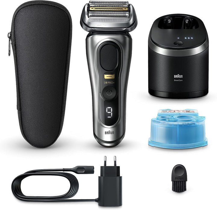 Bundle of Braun Series 9 Pro+ Rasierer Made in Germany, 9567cc, Silber + Braun Series XT3 Gesicht &amp;