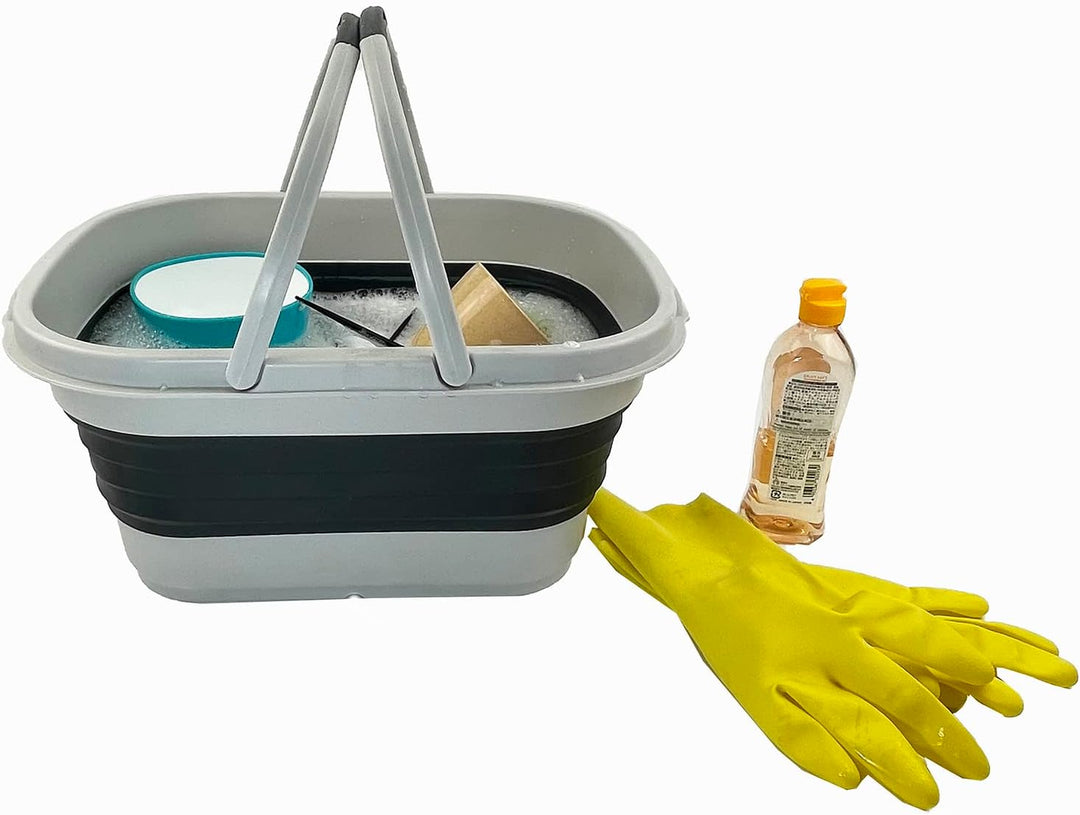 SAMMART 13L Faltbarer Korb mit Griff – Tragbarer Picknickkorb/Krater für den Aussenbereich – Faltbar