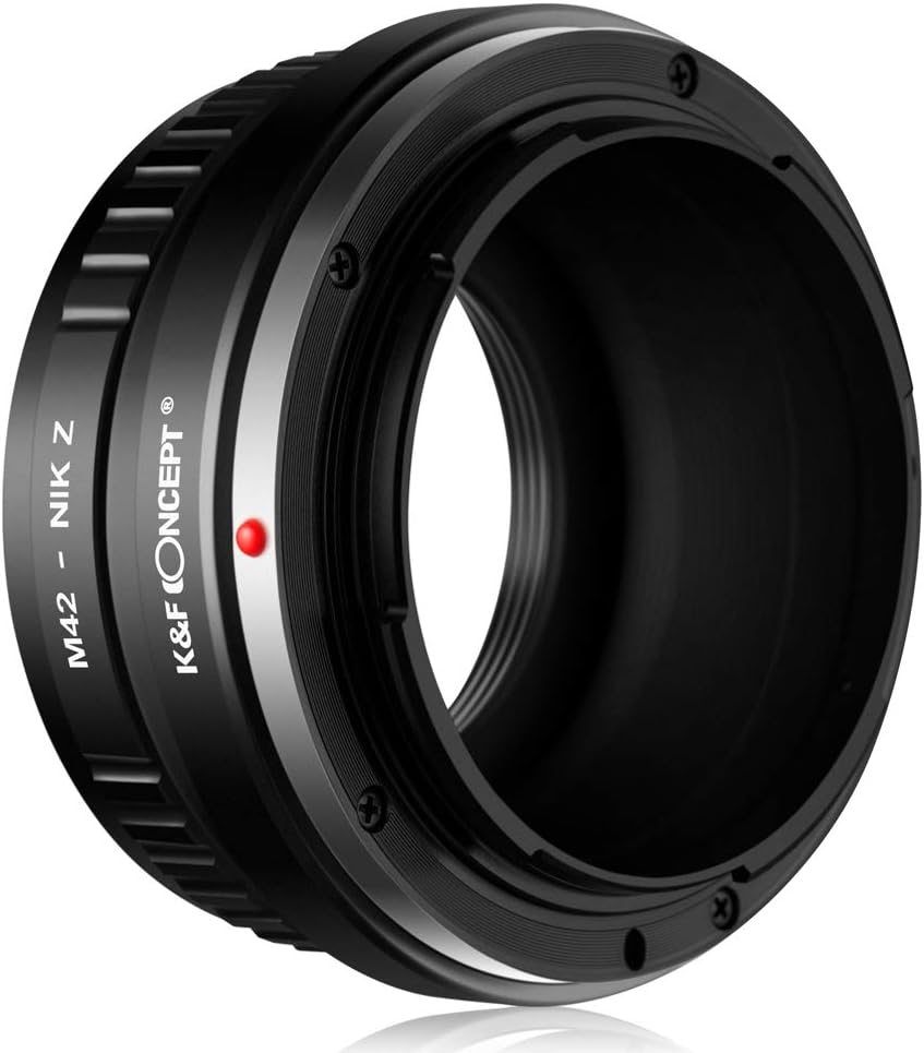 K&F Concept M42-NIK Z Bajonettadapter Objektiv Ring für M42 Objektiv auf Nikon Z 7 und Nikon Z 6 Spi