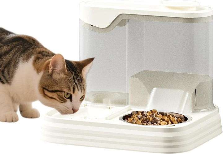 Katzenfutter Automat Mit Einem,30x25x23cm Katzenfutterautomat Mit Integriertem Wasserspender,Für Hun