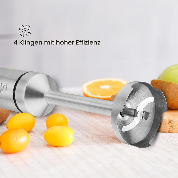 Ufesa Galaxy Max Stabmixer, Leistung 1500 W, 24 Geschwindigkeitsstufen + TURBO, 4 hocheffiziente Kli