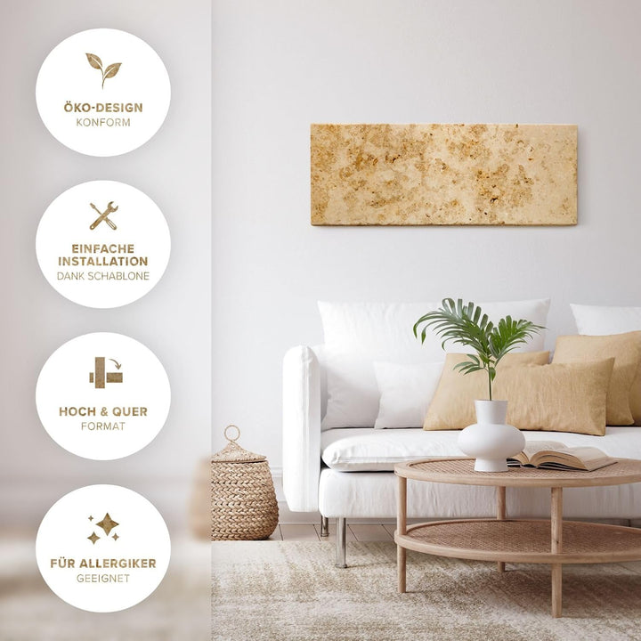 Marmor Infrarotheizung 800 Watt Jura – Massive Wandheizung aus deutschem Jura-Marmor, energiesparend