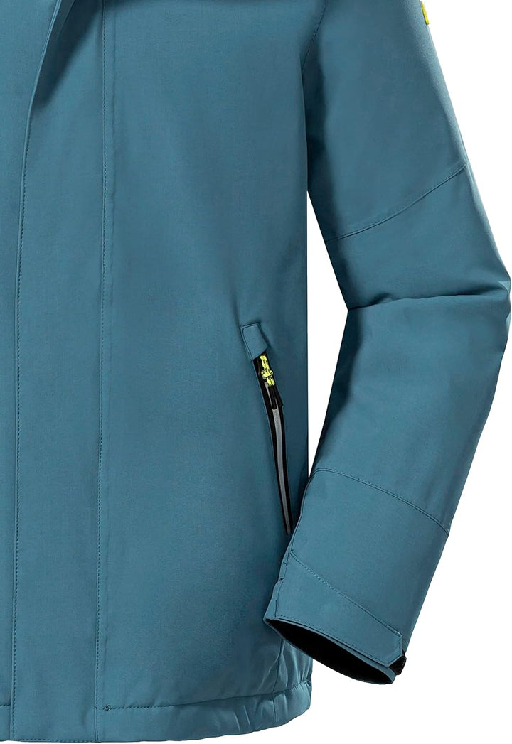 Killtec Jungen Kow 206 Bys Jckt Outdoorjacke Funktionsjacke mit Kapuze, Blau/Grau, 116 EU