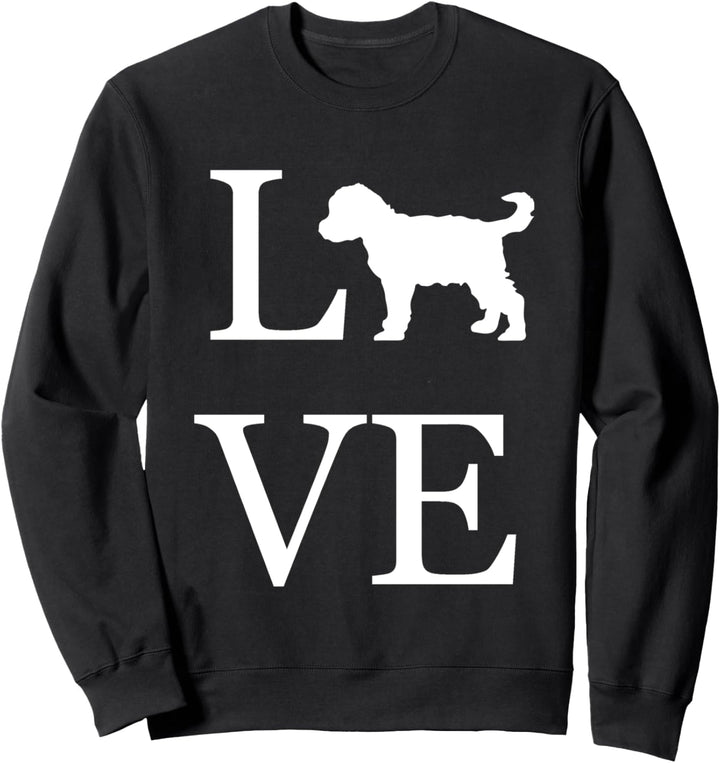 I Love Schnoodle Doodle Hundebesitzer mit weisser Grafik Sweatshirt