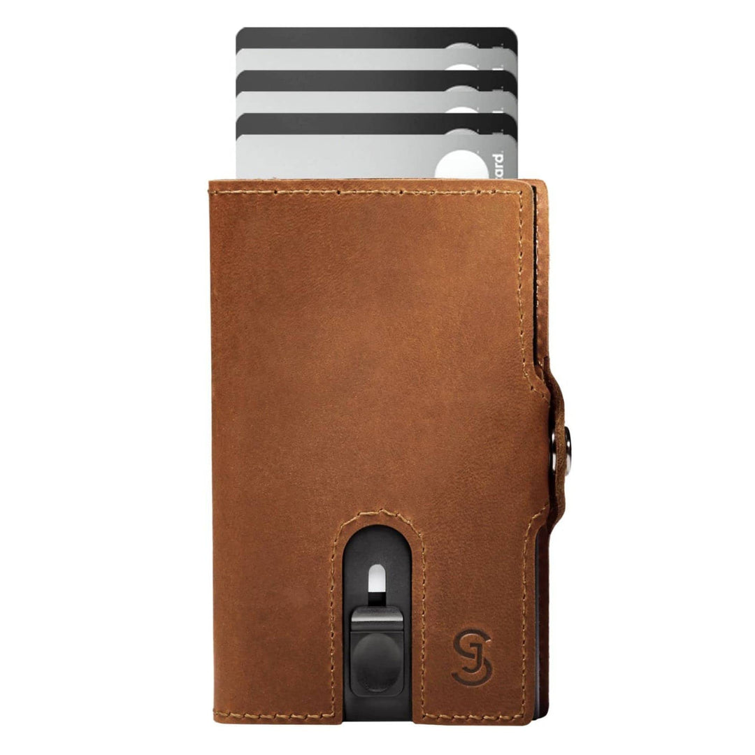 SlimJack® Jackster Wallet - Kreditkartenetui mit RFID-Schutz - Geldbeutel für Herren - Slim, mit Mün