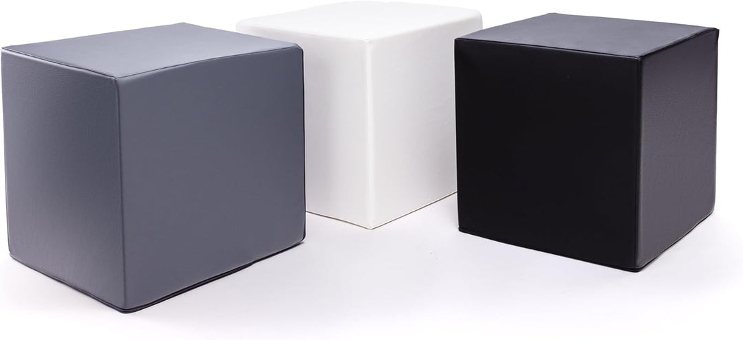 Ecopuf Cube - Sitzhocker Hocker Kunstleder Lederimitat Sitzbox Quader Würfel Pouf Ottomane Fussbank
