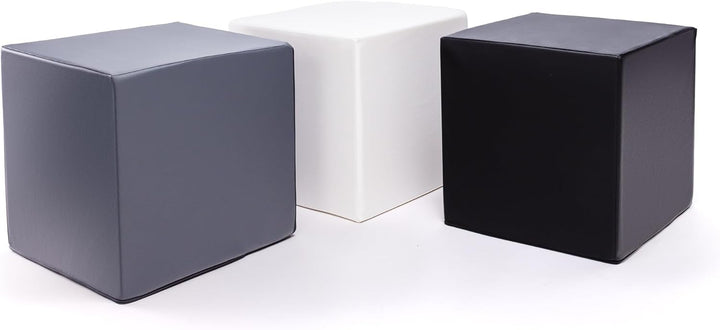 Ecopuf Cube - Sitzhocker Hocker Kunstleder Lederimitat Sitzbox Quader Würfel Pouf Ottomane Fussbank