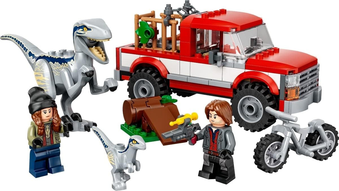 Lego 2er Set: 76945 Atrociraptor: Motorradverfolgungsjagd & 76946 Blue & Beta in der Velociraptor-Fa