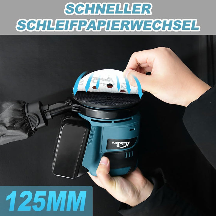 Bürstenloser Exzenterschleifer Kompatibel mit Makita 18V Batterie 6 Leistungsstufe Exenterschleifmas