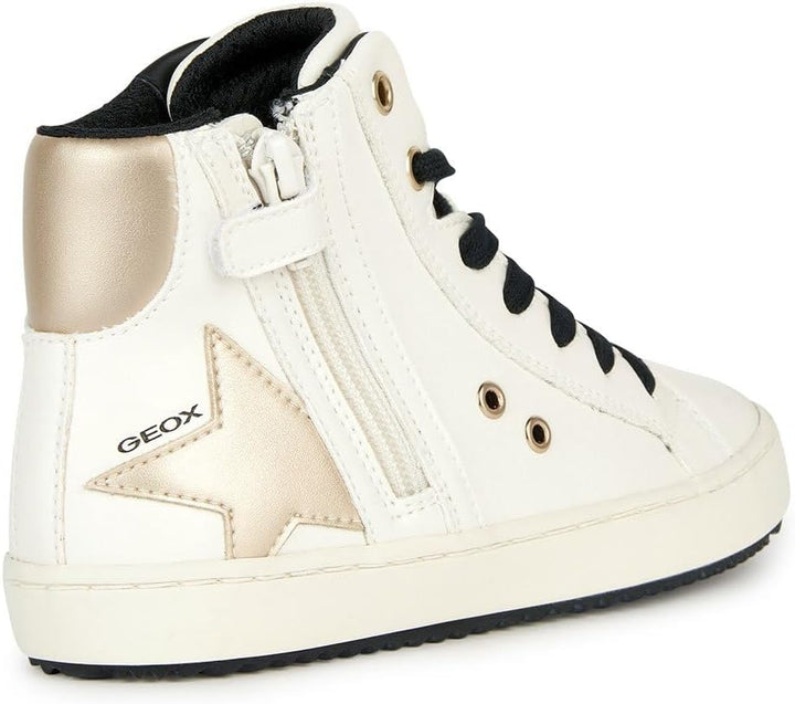 Geox Mädchen J Kalispera Girl A Sneaker 26 EU Lt Ivory Platinum, 26 EU Lt Ivory Platinum