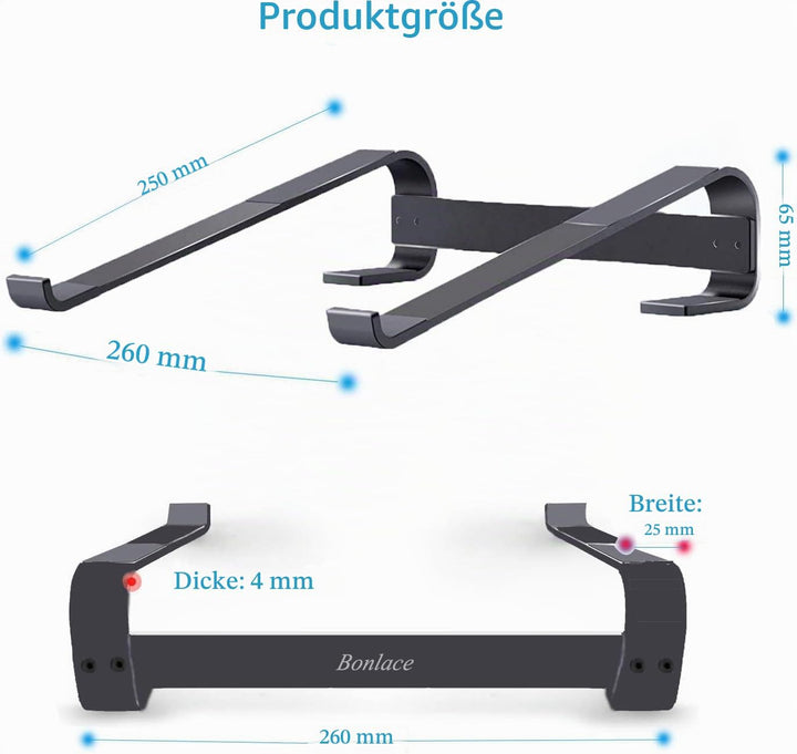Geschenk für Männer Laptopständer Laptop Ständer - Ergonomisch Aluminium Computerständer PC Halter L