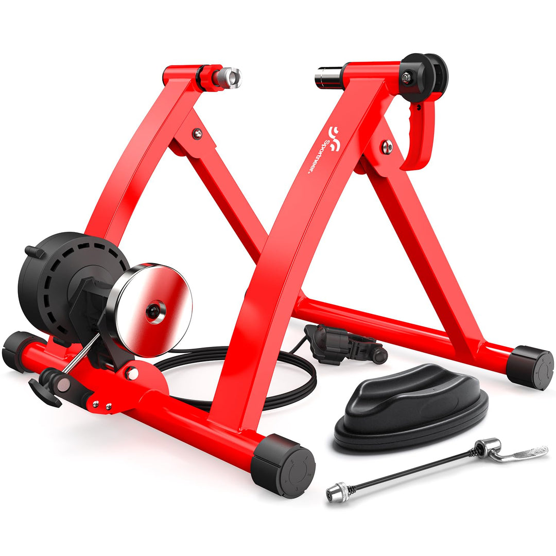 Fahrradtrainer, Sportneer Heimtrainer, Magnetbremse, 6 Widerstandseinstellungen mit Geräuschreduzier