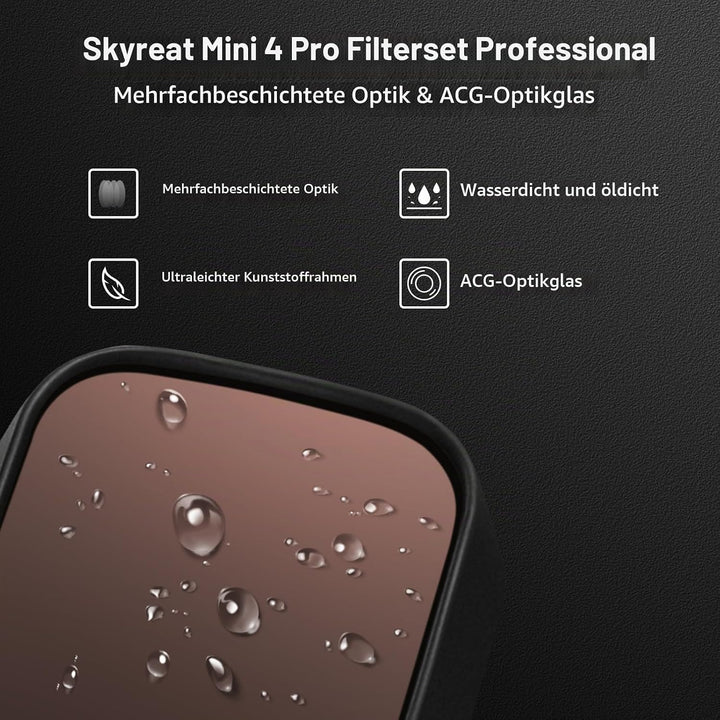 SKYREAT Skyreat Mini 4 Pro ND Filter,Polarisationsfilter Kamera Objektiv 6Pack Filter Set Kompatibel
