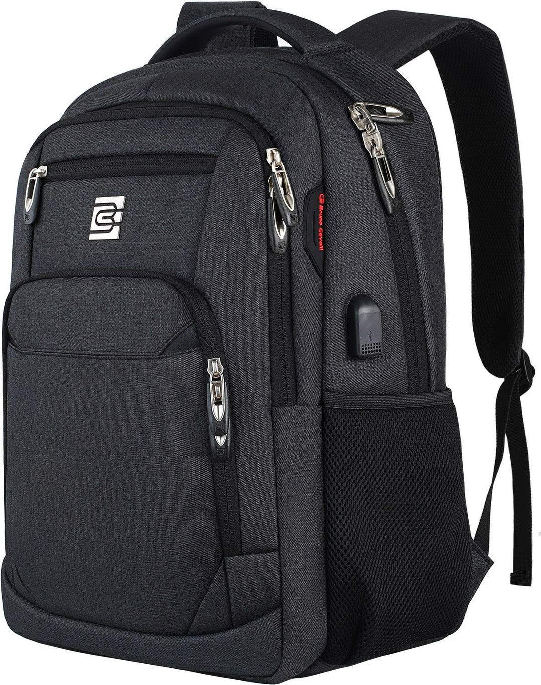 marcello Rucksack Herren, 17,3 Zoll Laptop Rucksäcke mit USB-Ladeanschluss für Arbeit Schule Uni Sch