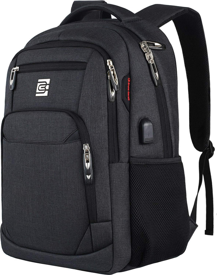 marcello Rucksack Herren, 17,3 Zoll Laptop Rucksäcke mit USB-Ladeanschluss für Arbeit Schule Uni Sch