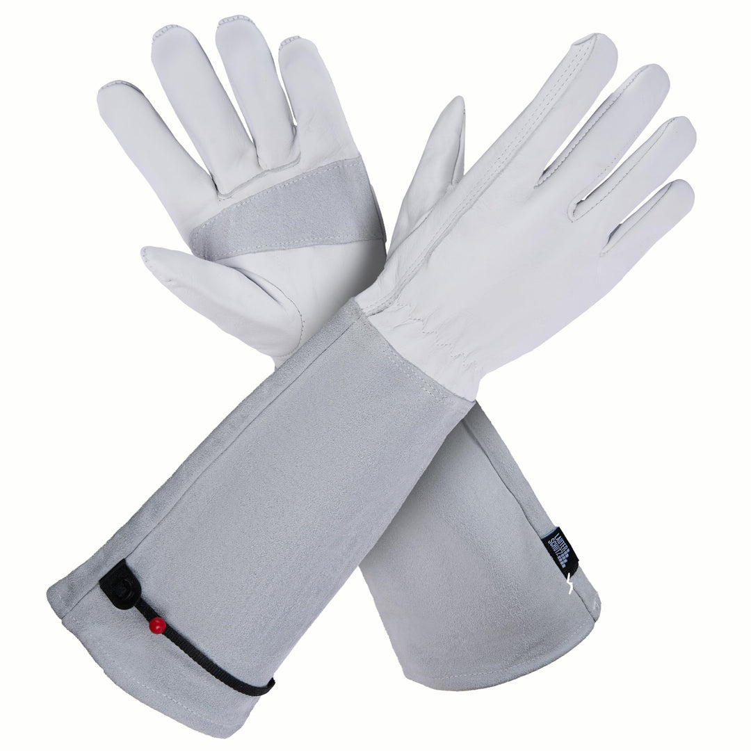 LAUTER SCHUTZ ® DORNENSICHERE Rindsleder Handschuhe -Mit Rückennaht für Bewegungsfreiheit und Komfor