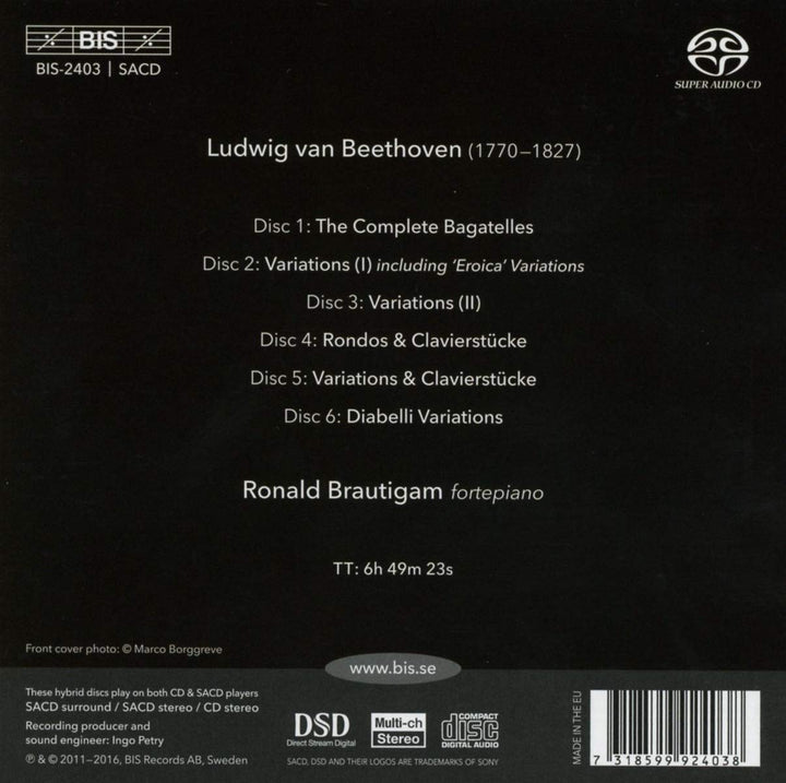 Complete Piano Variations, Audio-CD