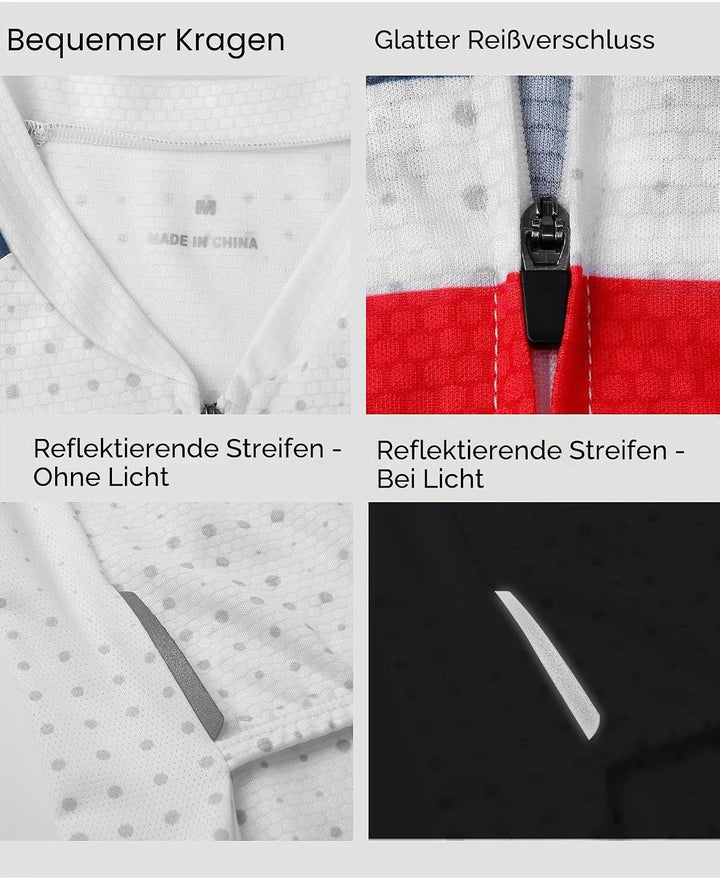 INBIKE Fahrradtrikot Herren Kurzarm Radtrikot mit Hochstretchige Elastische Atmungsaktive Schnell Tr
