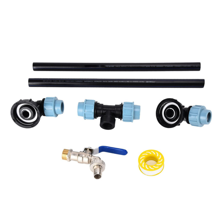 Fafeicy Ellenbogen-IBC-Adapter, Schwanenhals-Auslasshahnanschluss, 60 Mm Einlassdurchmesser, um Den
