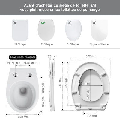 Rainsworth Nano Glaze Toilettendeckel Form O,Urea Formaldehyd Wc Sitz Mit Absenkautomatik,Ergonomisc