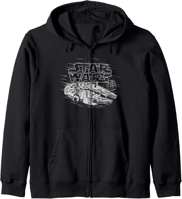 Star Wars Millennium Falcon Retro Lightspeed Logo Kapuzenjacke