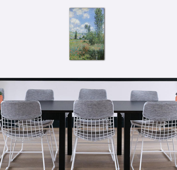 Printed Paintings Leinwand (60x80cm): Claude Monet - Aussicht von Vétheuil 60x80 cm, 60x80 cm