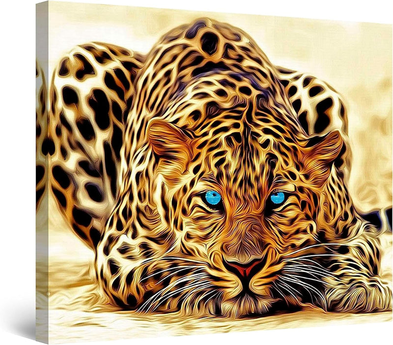 Startonight Bilder Leopard, Leinwandbilder Moderne Kunst, Tiere Wanddeko Kunstdrucke, Wandbilder 80