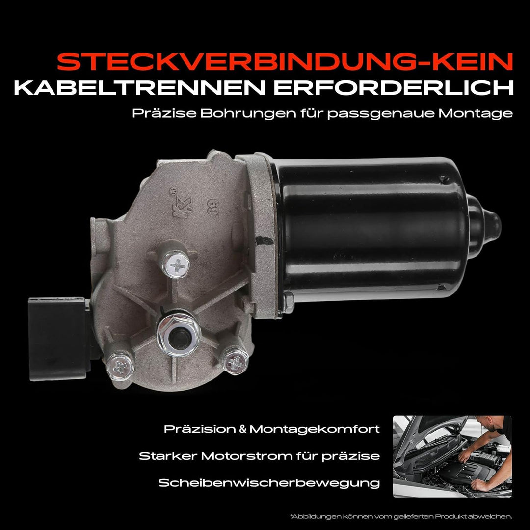 Frankberg 1x Wischermotor Scheibenwischermotor 4-Polig Vorne Kompatibel mit P.a.s.s.a.t Variant 3B5