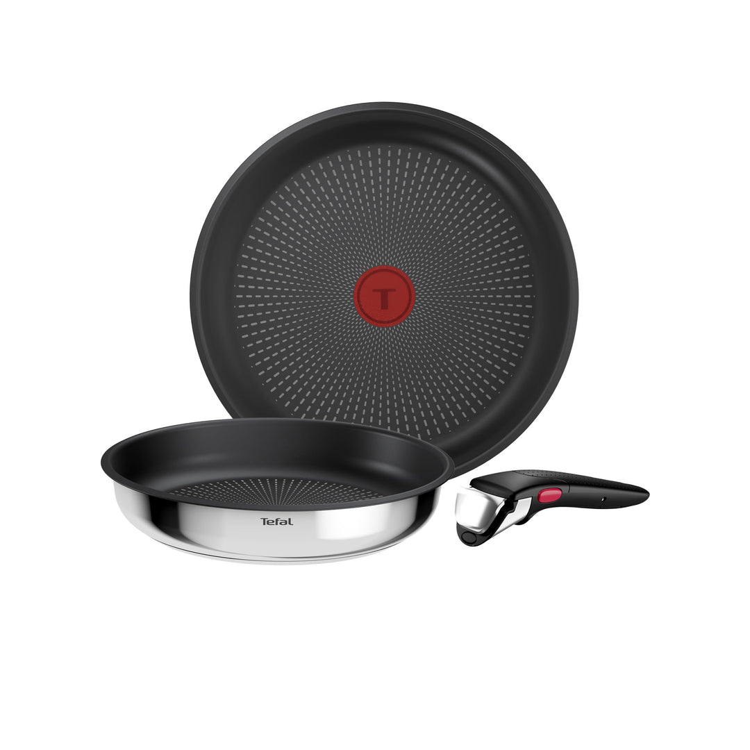 Tefal Ingenio Comfort Max 3-tlg. Pfannen-Set, Titanium Antihaftversiegelung, stapelbar, platzsparend