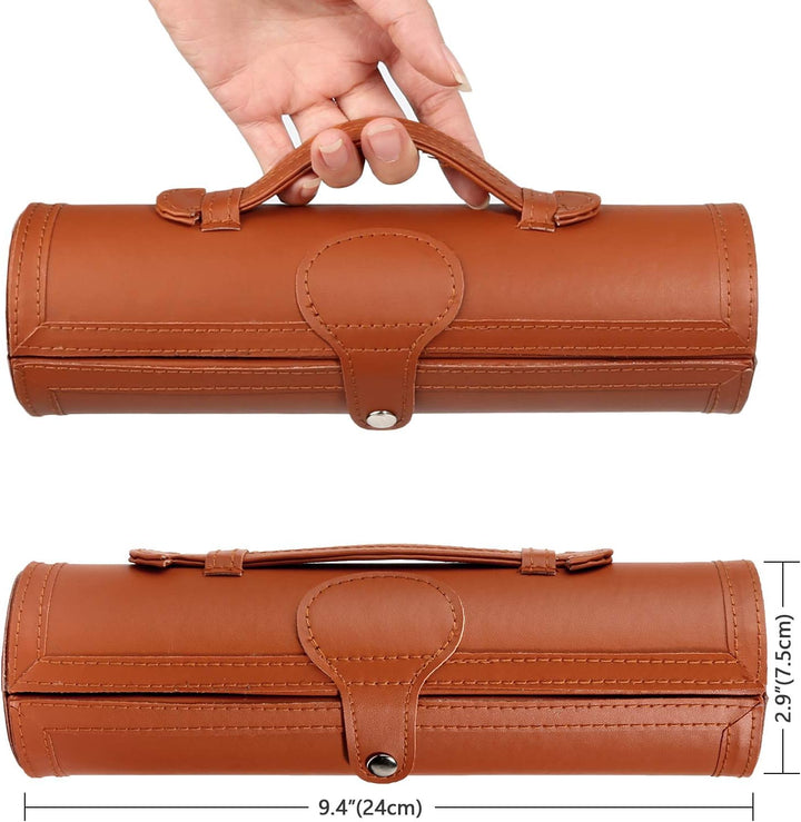 Schuhputz-Set mit einem glatten und eleganten PU Etui, Schuhputz-Reise Set mit Bürste, bestehend aus