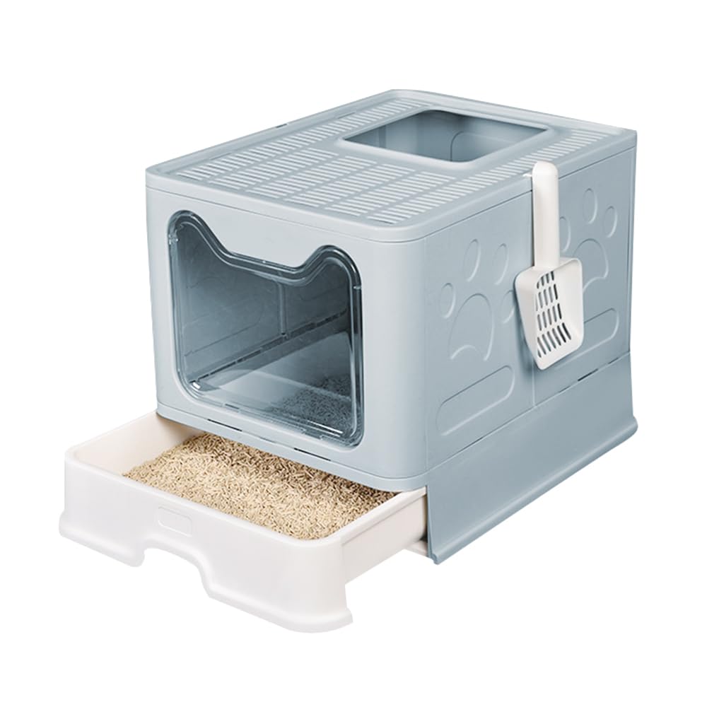 Vollständig Geschlossene Katzentoilette mit Deckel Schubladentyp Desodorierende Cat Litter Box Gross
