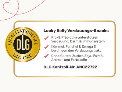 mammaly Lucky Belly für Hunde Verdauungssnacks mit Probiotika Hund, Heilmoor, Hund Darmflora aufbaue