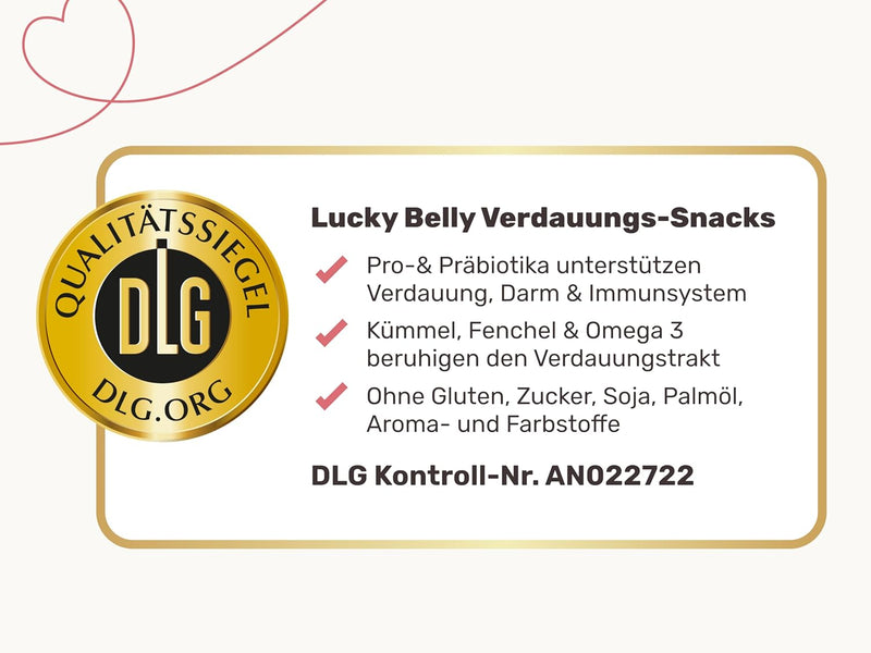 mammaly Lucky Belly für Hunde Verdauungssnacks mit Probiotika Hund, Heilmoor, Hund Darmflora aufbaue