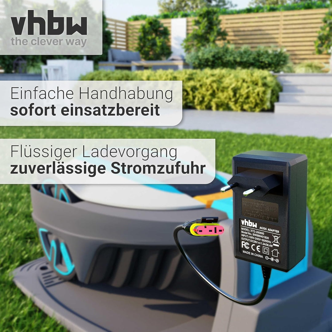 vhbw Netzteil 28V kompatibel mit Husqvarna Automower 105, 310, 315, 315X, 305, 310 Mark II, 315 Mark