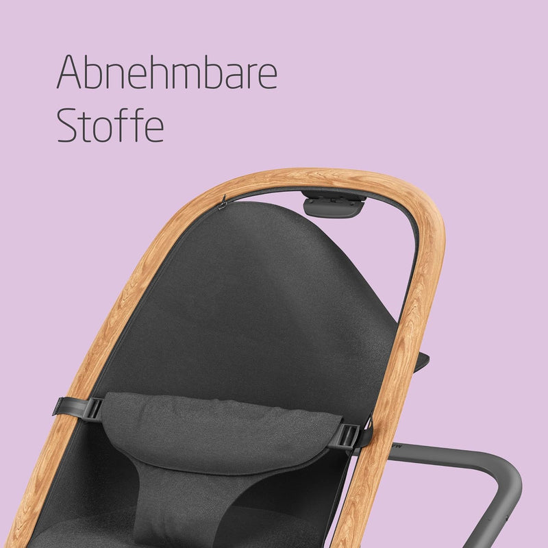 Maxi-Cosi Kori 2-in-1 Babywippe, hochwertige Babyschaukel nutzbar ab der Geburt bis max. 9 kg, natür