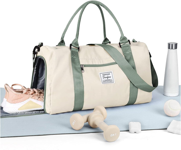 Sport Duffel Bag Damen,Sporttasche mit Nassfach&Schuhfach Reise Duffel Bags Übernachtungstasche Leic