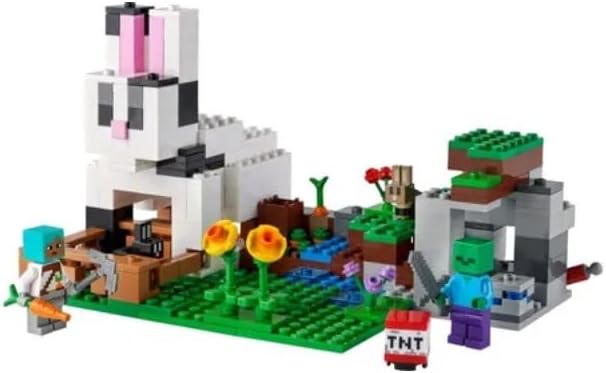 LEGO Minecraft The Rabbit Ranch 21181 Building Kit; Toy Bunny House Playset; Gift for Kids and Playe
