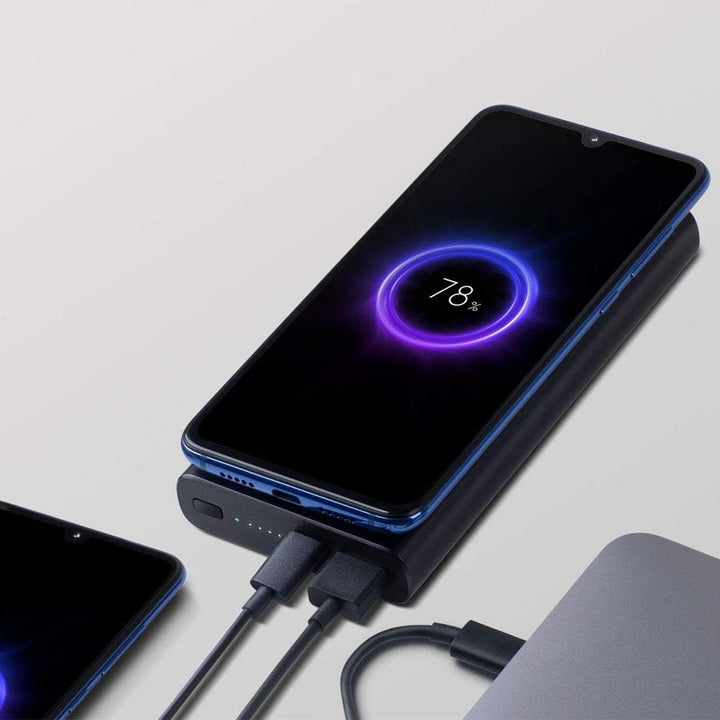 Xiaomi 10000mAh Mi Wireless Power Bank aus Aluminium (Ladung bis zu 3 Geräte gleichzeitig per USB-A,