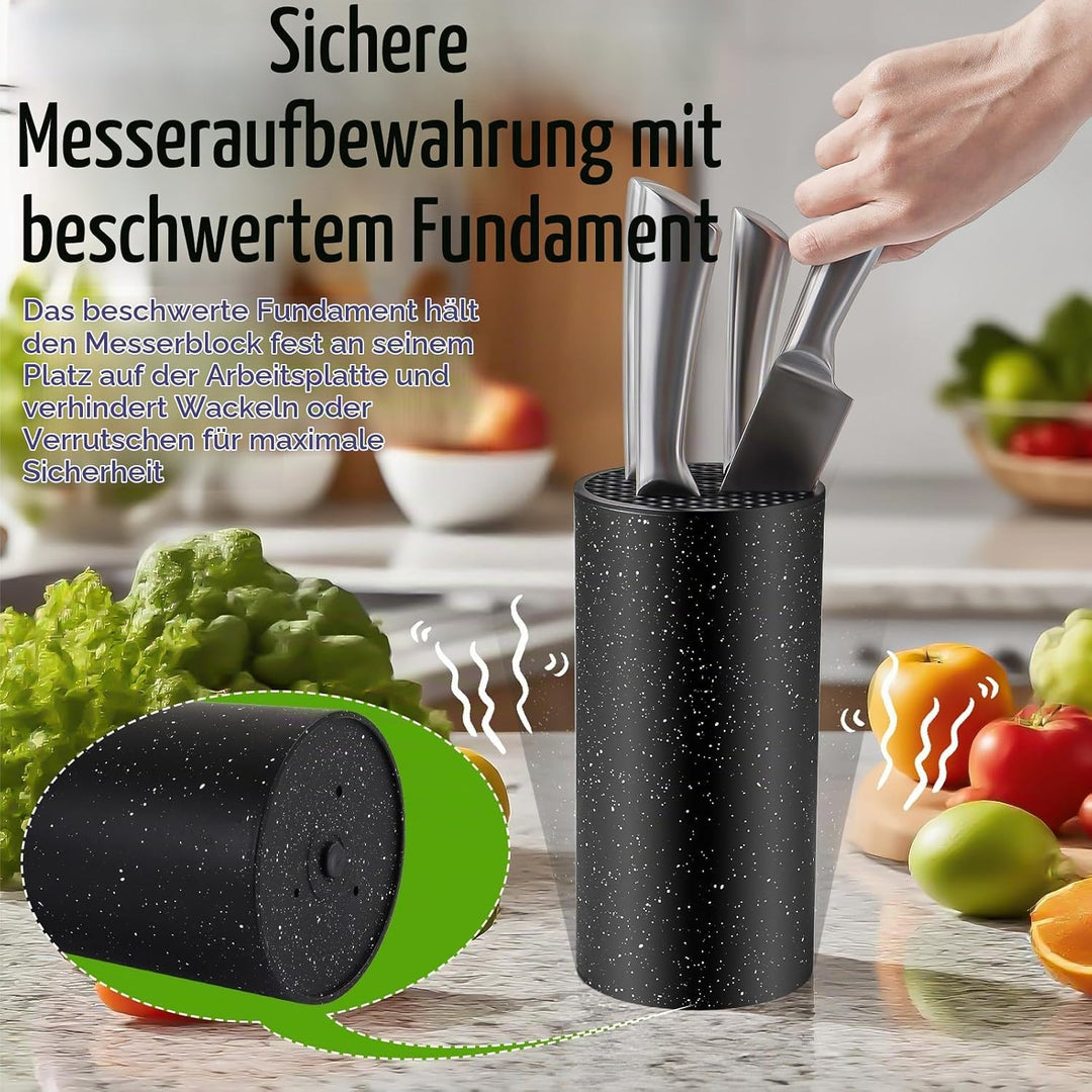 Messerblock Ohne Messer Schwarz Ninonly Universal Messerblock mit Flexiblen Bestückbar Multifunktion