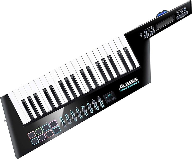 Alesis Vortex Wireless 2 | Kabelloser Hochleistungs USB / MIDI Keytar Controller sowie einem profess