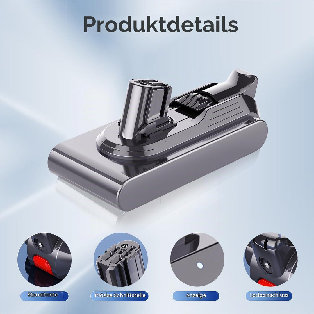 Akku für Dyson V12 Serie, 8000mAh Neues Upgrade Hochkapazitäts Ersatzakku für Dyson v12 Detect Slim/